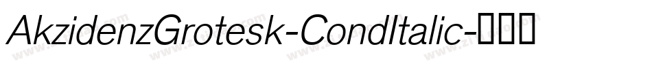 AkzidenzGrotesk-CondItalic字体转换