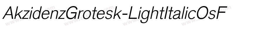 AkzidenzGrotesk-LightItalicOsF字体转换