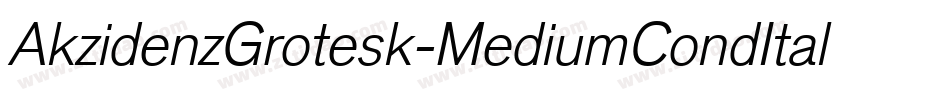 AkzidenzGrotesk-MediumCondItalic字体转换