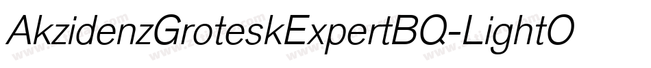 AkzidenzGroteskExpertBQ-LightOsF字体转换