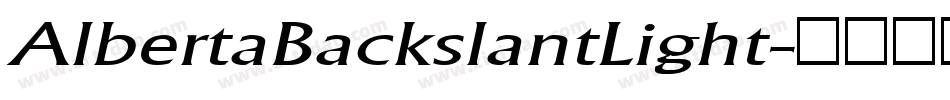 AlbertaBackslantLight字体转换