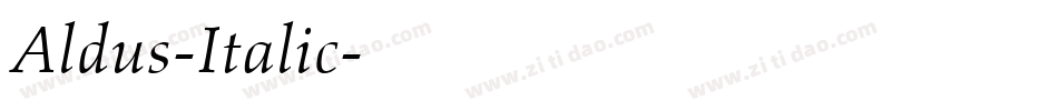 Aldus-Italic字体转换