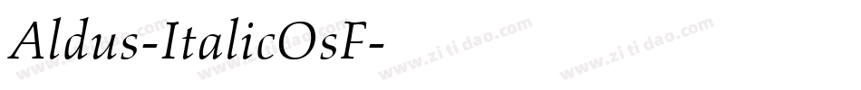 Aldus-ItalicOsF字体转换