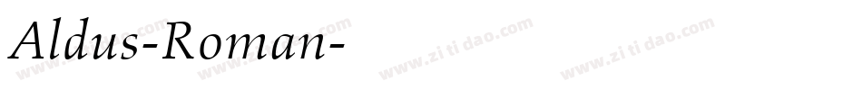 Aldus-Roman字体转换