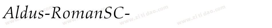 Aldus-RomanSC字体转换