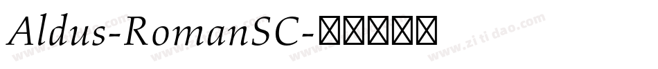 Aldus-RomanSC字体转换