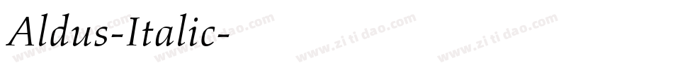 Aldus-Italic字体转换