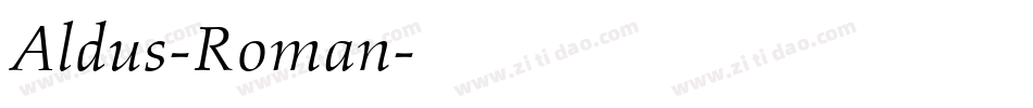 Aldus-Roman字体转换