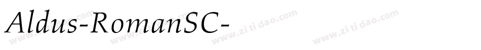 Aldus-RomanSC字体转换