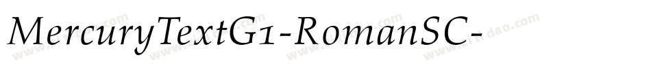 MercuryTextG1-RomanSC字体转换