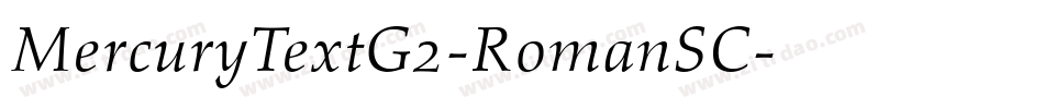 MercuryTextG2-RomanSC字体转换