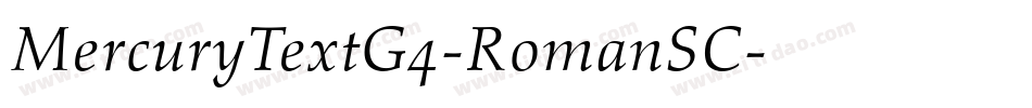 MercuryTextG4-RomanSC字体转换