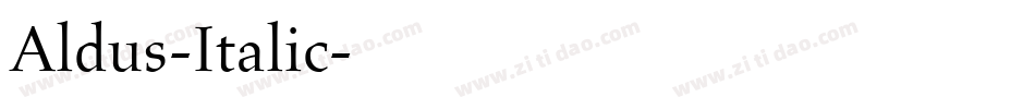 Aldus-Italic字体转换