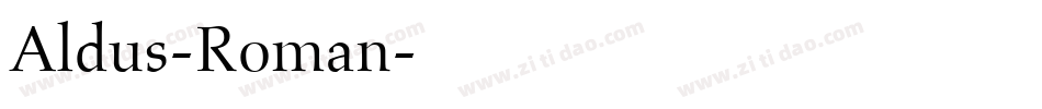 Aldus-Roman字体转换