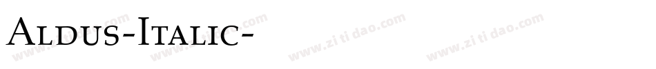 Aldus-Italic字体转换