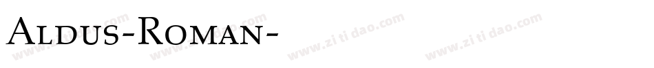 Aldus-Roman字体转换