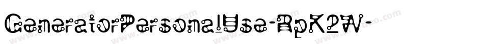 GeneratorPersonalUse-RpK2W字体转换