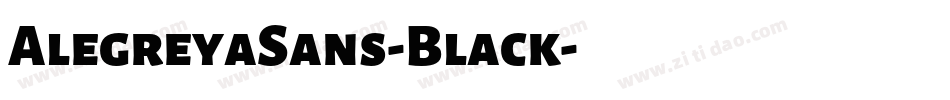 AlegreyaSans-Black字体转换