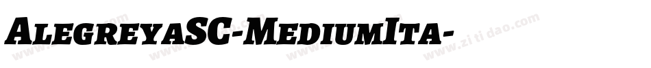 AlegreyaSC-MediumIta字体转换