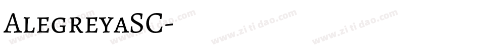 AlegreyaSC字体转换