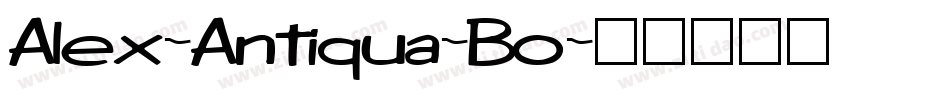 Alex-Antiqua-Bo字体转换