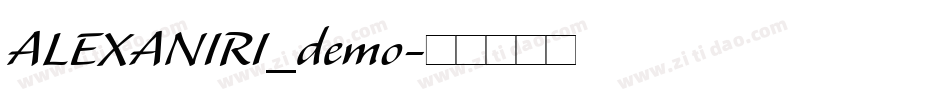 ALEXANIRI_demo字体转换