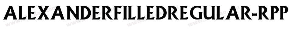 AlexanderFilledRegular-Rpp1l字体转换