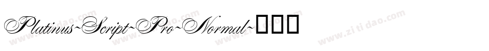 Platinus-Script-Pro-Normal字体转换