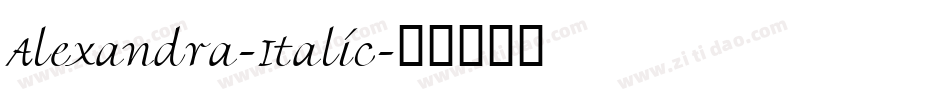 Alexandra-Italic字体转换