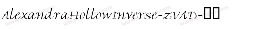 AlexandraHollowInverse-zVAD字体转换