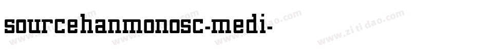 sourcehanmonosc-medi字体转换