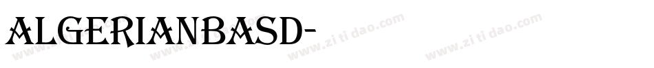 AlgerianBasD字体转换