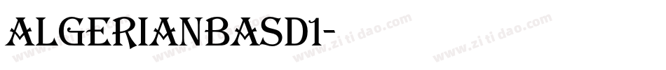 AlgerianBasD1字体转换
