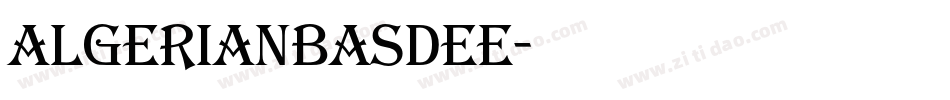 AlgerianBasDEE字体转换