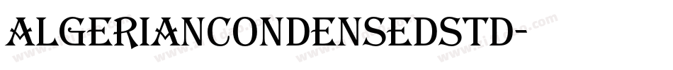 AlgerianCondensedStd字体转换