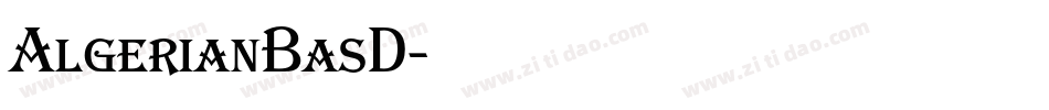 AlgerianBasD字体转换
