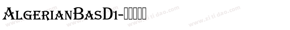 AlgerianBasD1字体转换