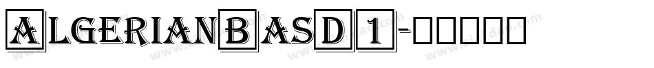 AlgerianBasD1字体转换