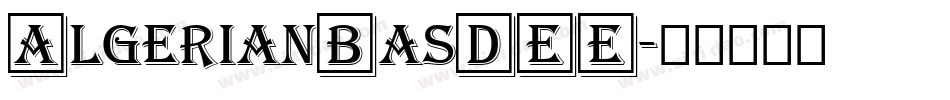 AlgerianBasDEE字体转换