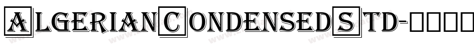 AlgerianCondensedStd字体转换