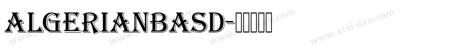 AlgerianBasD字体转换