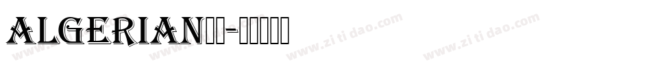 algerian字库字体转换