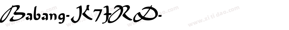 Babang-K7JRD字体转换