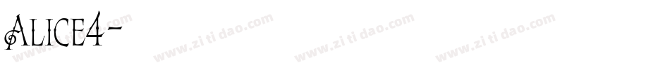 Alice4字体转换