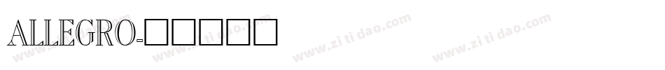 ALLEGRO字体转换
