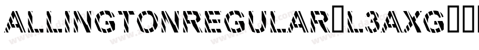 AllingtonRegular-L3aXG字体转换