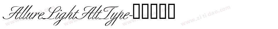 AllureLightAltType字体转换