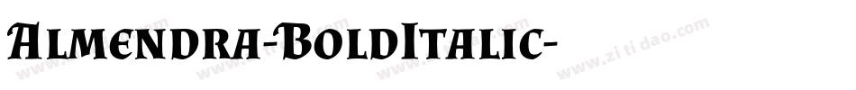 Almendra-BoldItalic字体转换