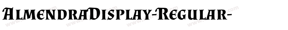 AlmendraDisplay-Regular字体转换