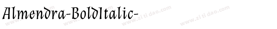 Almendra-BoldItalic字体转换
